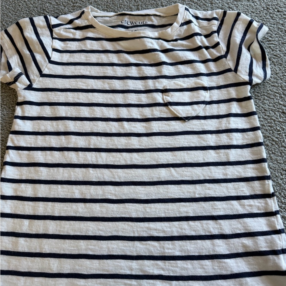 J Crew Girls Mixed Short Sleeve Tee Lot - Pastel & Stripes, Size 10 - Picture 7 of 11